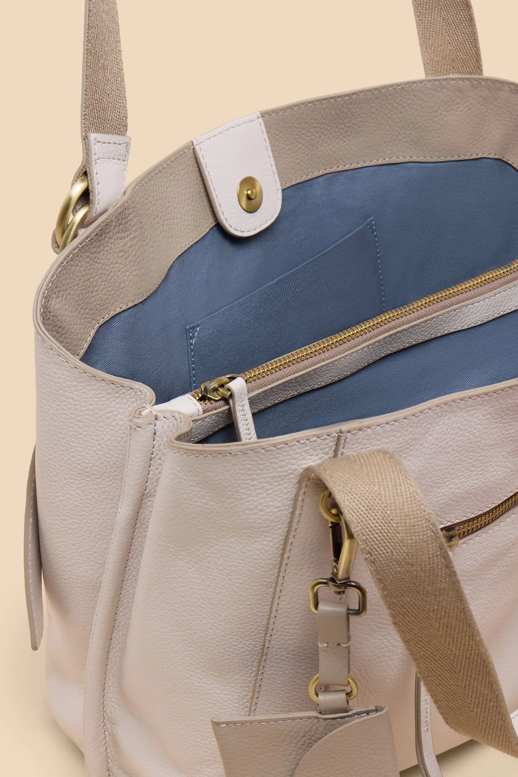 Bianco - Stuff - Hannah - Borsa tote in pelle